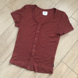 rvca button up tee